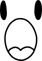 doodle freehand drawing of face expression.