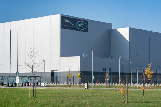 Nitra, Slovakia - November , 13, 2022 : Jaguar Land Rover manufacturing plant in Nitra, Slovakia.