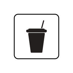 Drink cup icon vector