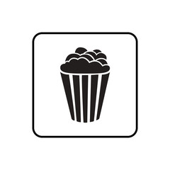 Pop corn icon vector