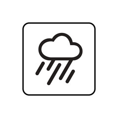 Rain cloud icon vector
