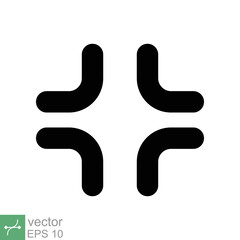 Anger symbol icon. Simple solid style. Black angry sign, cartoon emoticon sticker concept. Glyph vector illustration isolated on white background. EPS 10.