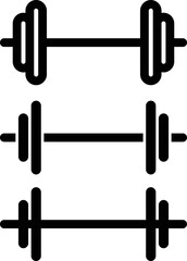 A vector barbell for workout icon. Workout icon for apps, web and UI.