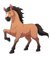 Stallion Horse Cartoon Animal Illustration