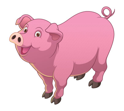 Pig Cartoon Animal Illustration