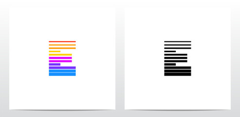 Electric Music Bar Letter Logo Design E