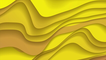 Orange paper waves abstract background