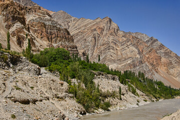 Fototapeta premium The confluence of the Zanskar and Indus rivers, Ladakh, India