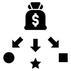 budget glyph style icon