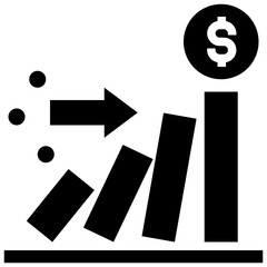 crisis glyph style icon