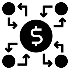 currency glyph style icon