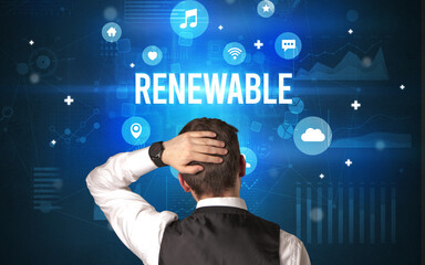 Rear view of a businessman