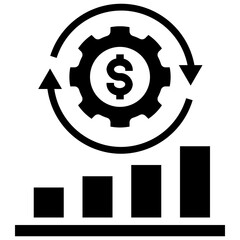 developing glyph style icon