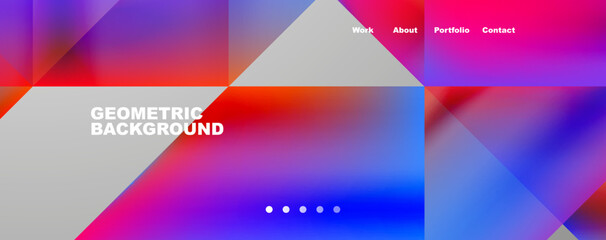 Dynamic lines, triangles, rectangles geometric abstract background. Vector Illustration For Wallpaper, Banner, Background, Card, Book Illustration, landing page