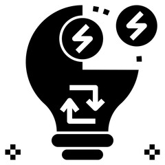 energy glyph style icon