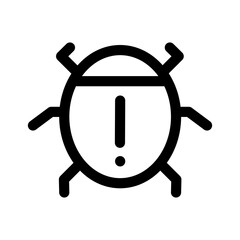 bug alert icon design for digital cyber security