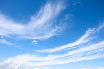 Blue sky with white soft cloud nature background