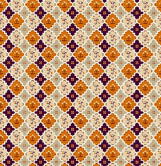 Fototapeta na wymiar pattern geometric decoration mughal flower india