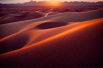 sunrise in the desert