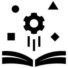 learning glyph style icon