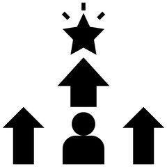 motivation glyph style icon