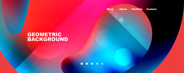 Geometric flowing shapes abstract background. Vector Illustration For Wallpaper, Banner, Background, Card, Book Illustration, landing page