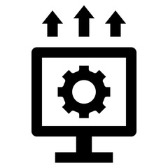 performance glyph style icon