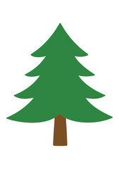CHRISTMAS TREE, ISOLATED PINE TO DECORATE, VECTOR RESOURCE