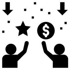 reward glyph style icon