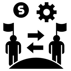 transnational glyph style icon