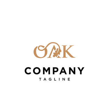 Oak lettermark logo vector