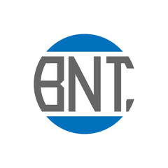 BNT letter logo design on white background. BNT creative initials circle logo concept. BNT letter design.