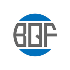 BQF letter logo design on white background. BQF creative initials circle logo concept. BQF letter design.