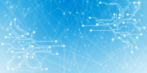 Abstract futuristic circuit board Illustration, Circuit board with various technology elements. Circuit board pattern for digital abstract technology background