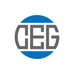 CEG letter logo design on white background. CEG creative initials circle logo concept. CEG letter design.