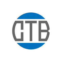 CTB letter logo design on white background. CTB creative initials circle logo concept. CTB letter design.