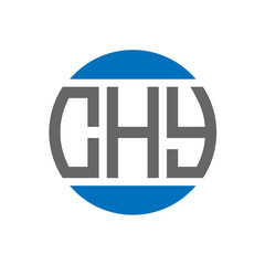 CHY letter logo design on white background. CHY creative initials circle logo concept. CHY letter design.