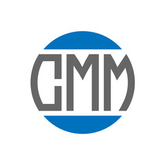 CMM letter logo design on white background. CMM creative initials circle logo concept. CMM letter design.