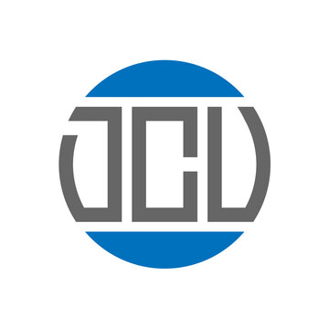 DCU letter logo design on white background. DCU creative initials circle logo concept. DCU letter design.