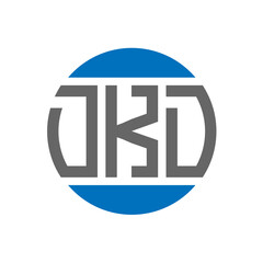DKD letter logo design on white background. DKD creative initials circle logo concept. DKD letter design.