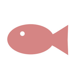 Cute fish illustration in minimalist style and pastel color for design element