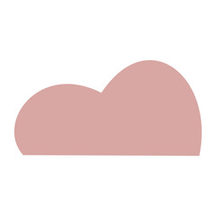 Cute cloud illustration in pastel color 
