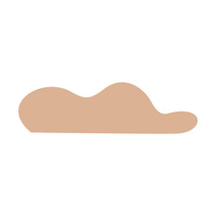 Simple cloud shape in pastel color for design element 