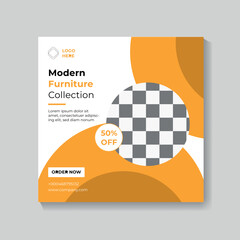 Modern social media post design template 