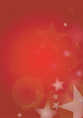 Vector Magical Glowing Background with Silver White and Purple Falling Stars on Red. Sparkle Star Night Cover and Card Design. Christmas and New Year Poster. Glittery Confetti Frame.