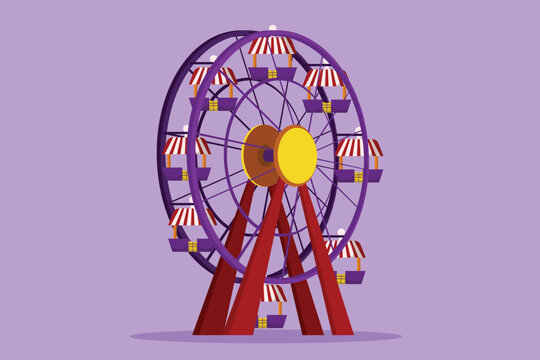 purple ferris wheel on purple background clip art preview