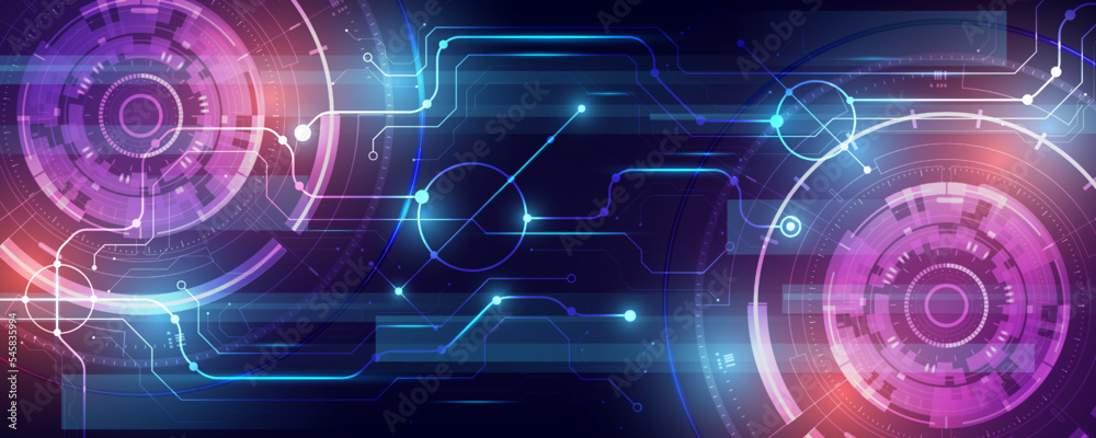 Sticker network technology digital high tech background image