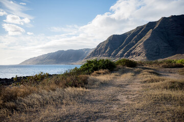 Mountain views by the sea