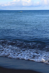 Small waves at the seashore of Lombok island, Indonesia.