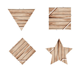 Wooden sign with creative sale banner modern layout template design